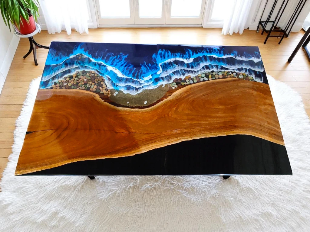 Buy Ocean-Inspired Epoxy Table – Perfect for Modern Interiors